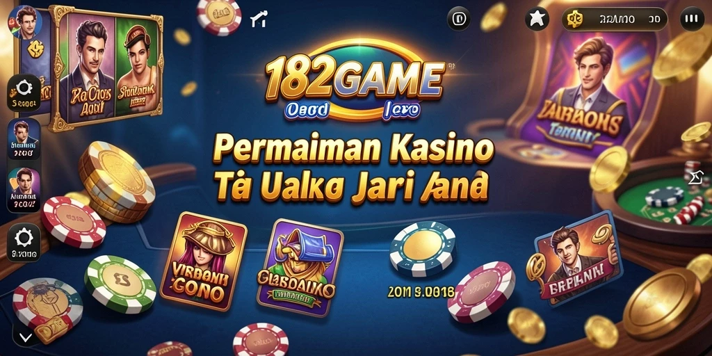 Tangkapan layar utama 182GAME menampilkan gameplay Kasino yang mendebarkan.