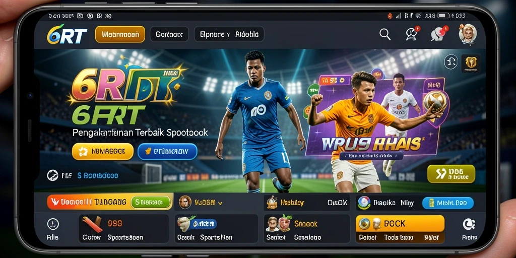 Tampilan gameplay sportsbook yang menarik dan informatif.