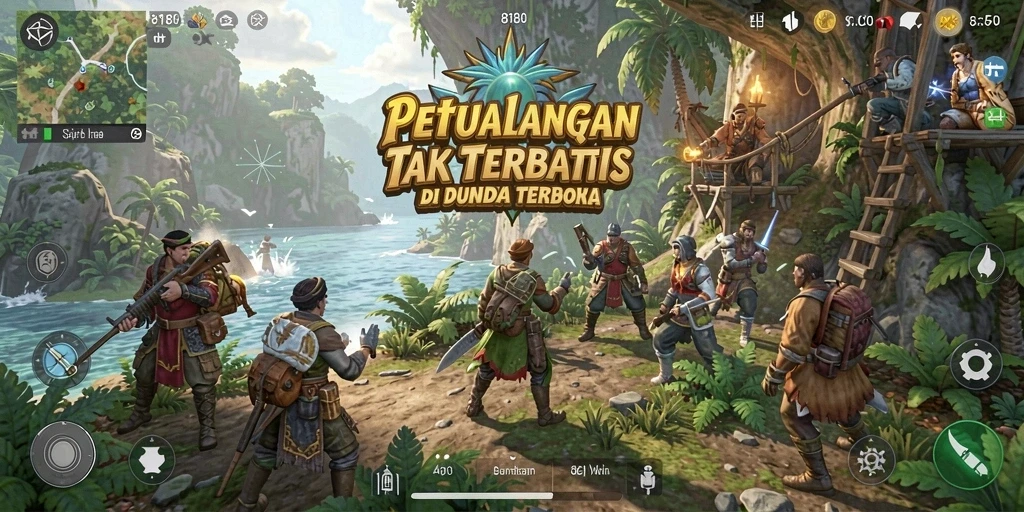 Screenshot gameplay Open World menampilkan eksplorasi yang mendalam dan grafis yang menakjubkan.