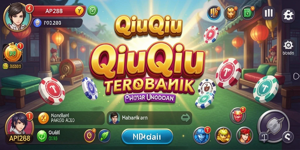 Tampilan utama gameplay QiuQiu yang mendebarkan di API288.