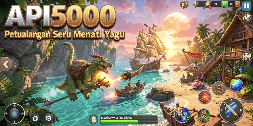 Tampilan gameplay seru di dunia petualangan API5000.