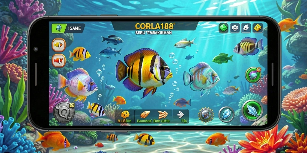 Screenshot gameplay CORLA188 menampilkan serunya menembak ikan.
