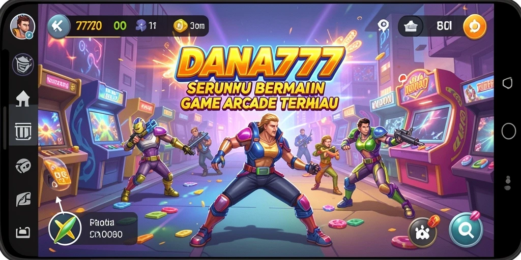 Screenshot DANA777 menunjukkan gameplay yang penuh aksi dan warna.
