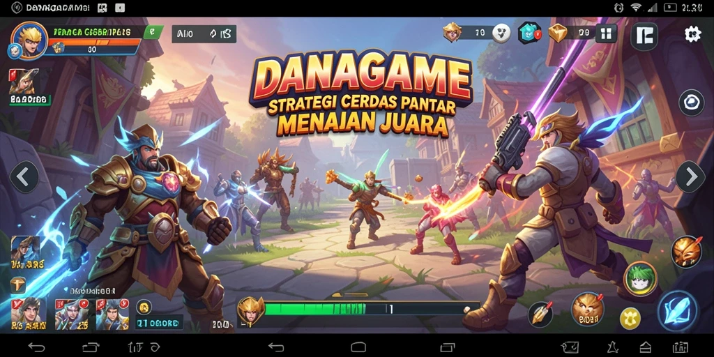 Tampilan menarik gameplay strategis DANAGAME yang seru.