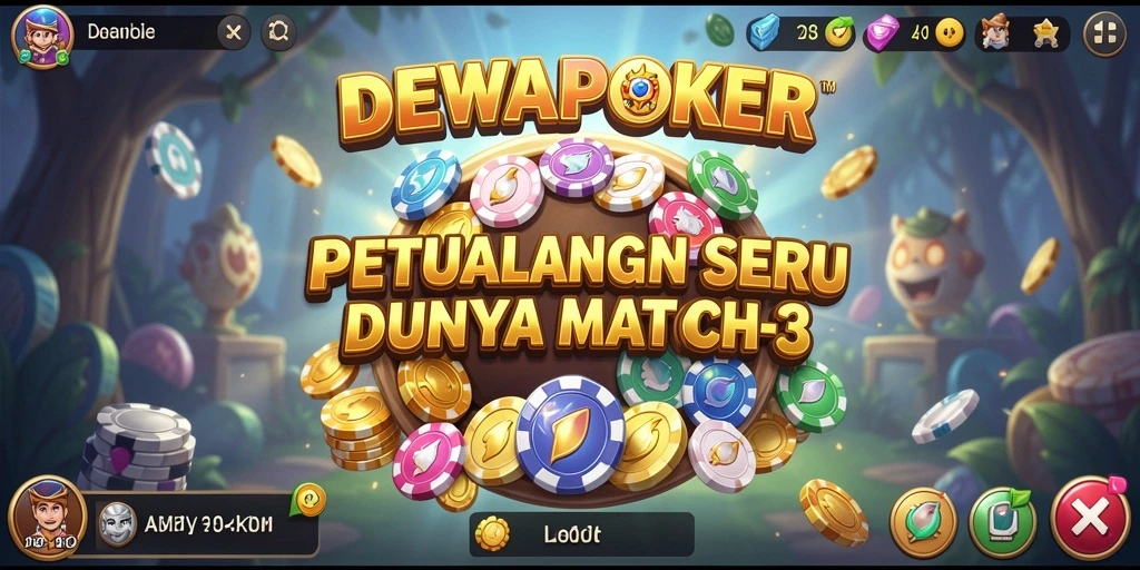 Screenshot gameplay DEWAPOKER menampilkan pencocokan simbol yang seru.