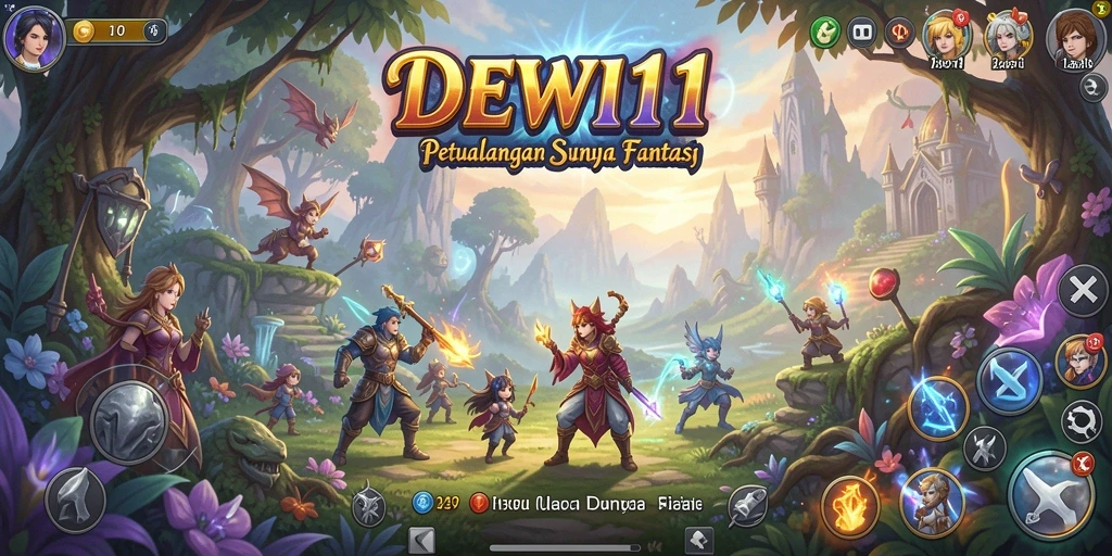 Screenshot DEWI11 memperlihatkan aksi seru dalam pertempuran RPG.