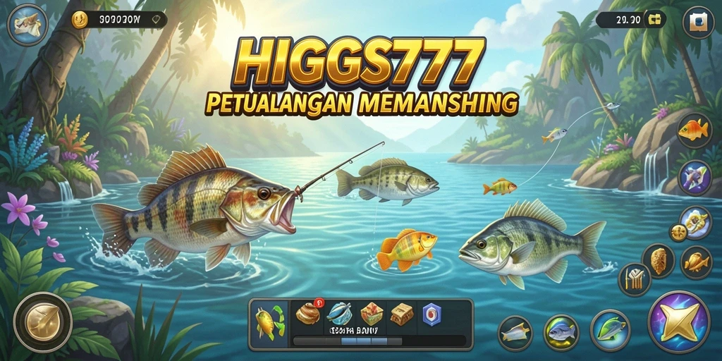 Gameplay menangkap ikan yang seru dan menantang di HIGGS777.