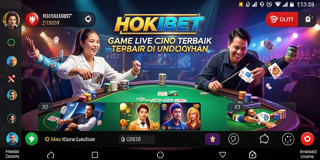 Gambaran menarik gameplay Live Casino di HOKIBET.