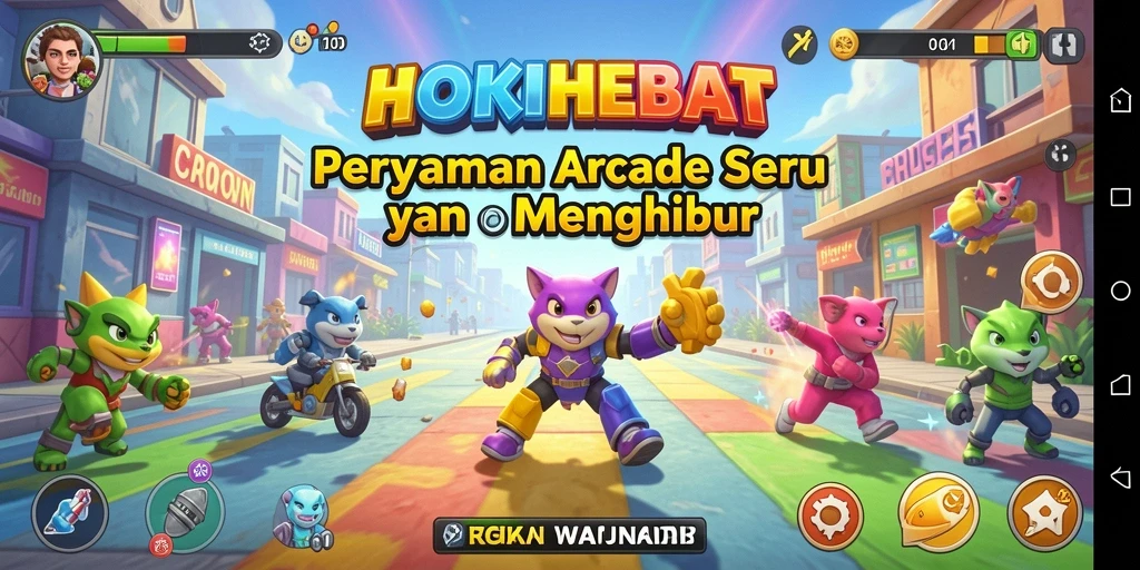 Gameplay HOKIHEBAT yang menegangkan dan penuh warna.