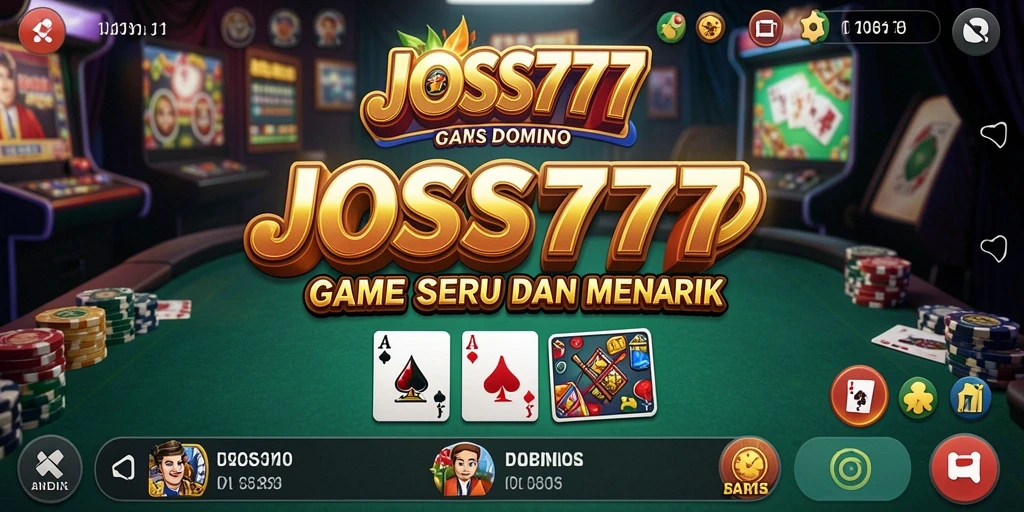 Tampilan gameplay JOSS777 yang menarik dan seru saat bermain Domino.