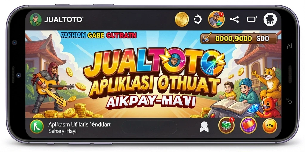 Tampilan antarmuka utama aplikasi JUALTOTO yang memudahkan navigasi.