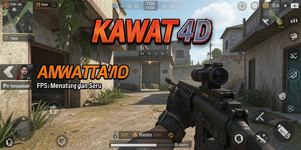 Screenshot KAWAT4D menampilkan aksi seru dalam gameplay FPS.