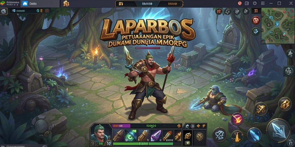Screenshot gameplay LAPARBOS yang menunjukkan petualangan seru dalam dunia MMORPG.