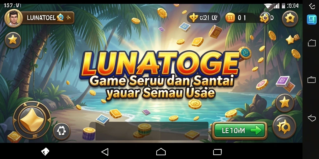 Tampilan gameplay LUNATOGEL yang seru dan menarik.
