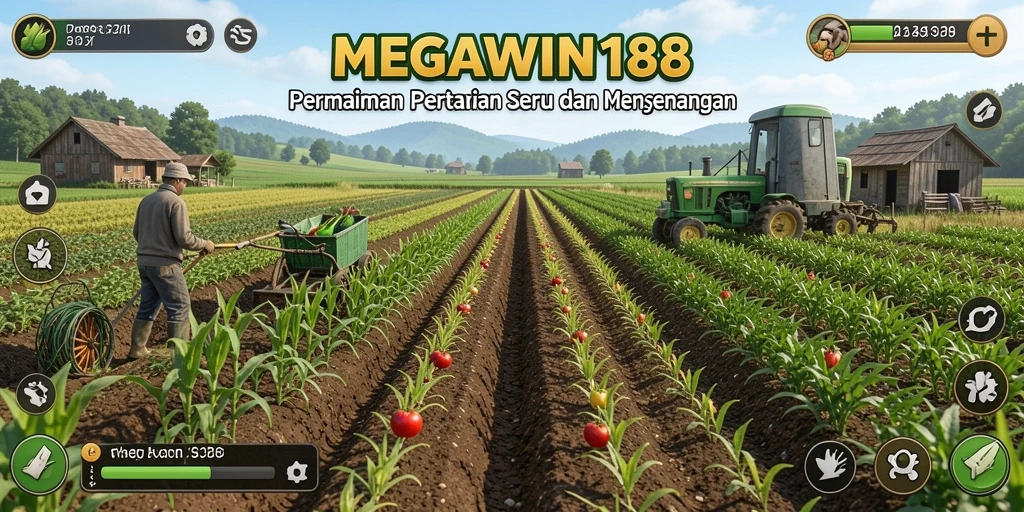 Tampilan gameplay seru dari MEGAWIN188 saat bercocok tanam.