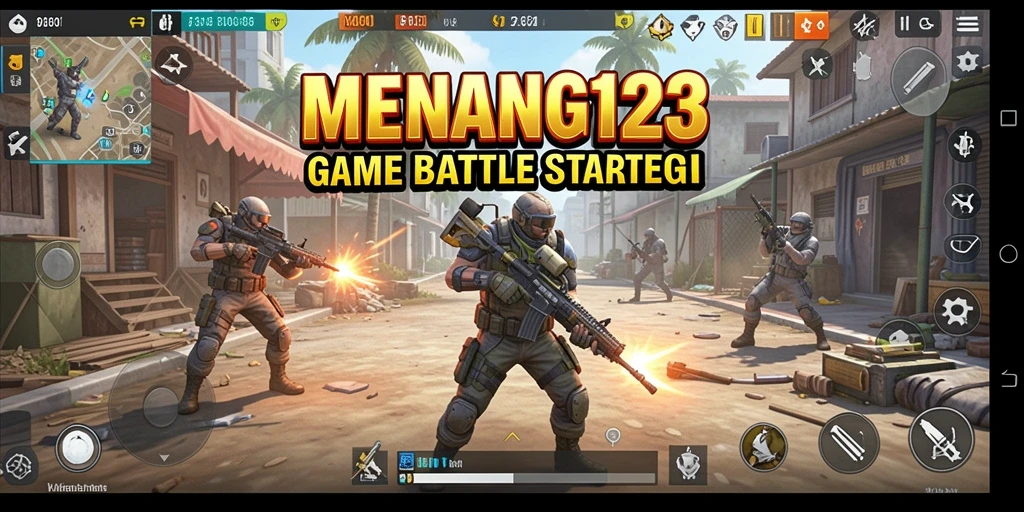Tampilan gameplay seru dalam MENANG123 saat bertarung di arena Battle Royale.