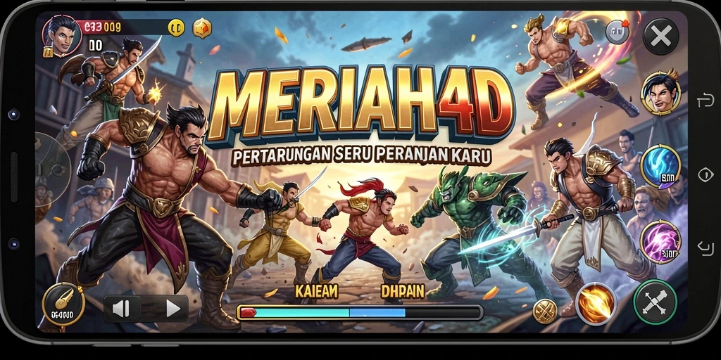 Tampilan gameplay seru dari MERIAH4D dalam pertarungan epik.