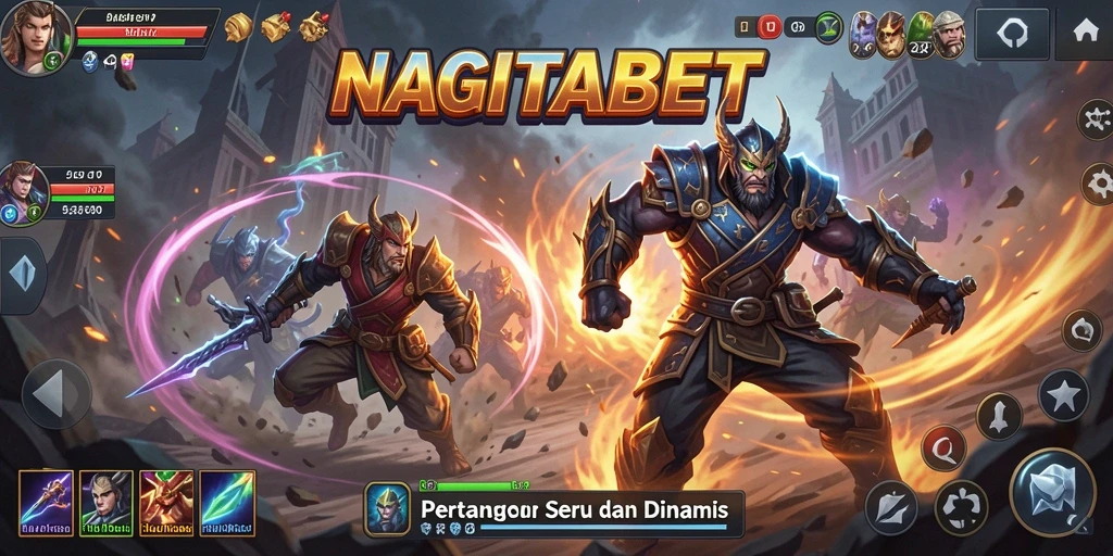 Gameplay NAGITABET penuh aksi pertarungan yang mendebarkan.