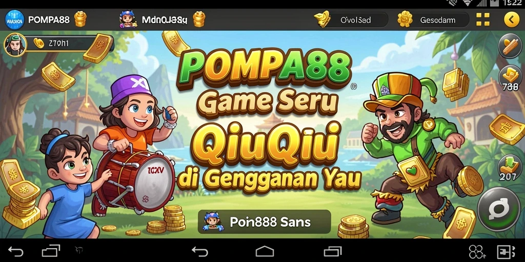 Screenshot gameplay POMPA88 dengan tampilan game QiuQiu yang menarik.