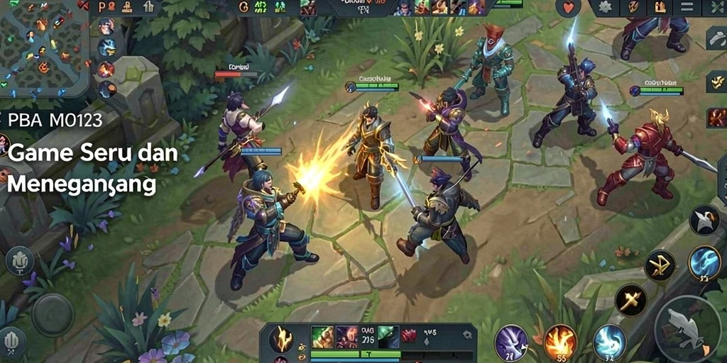 Tampilan luar biasa dari gameplay MOBA PP123 yang mendebarkan.