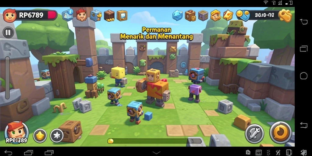 Tampilan gameplay RP6789 penuh warna dan menantang.