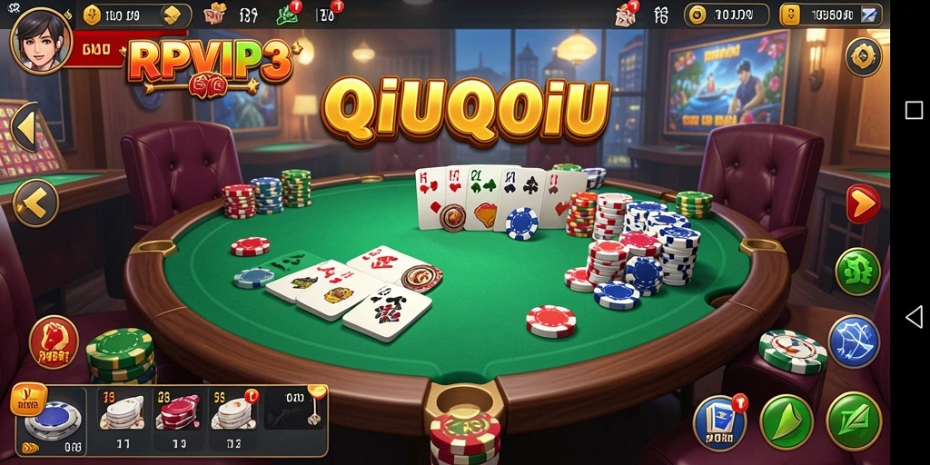 Tampilan gameplay QiuQiu RPVIP3 yang seru dan menantang.