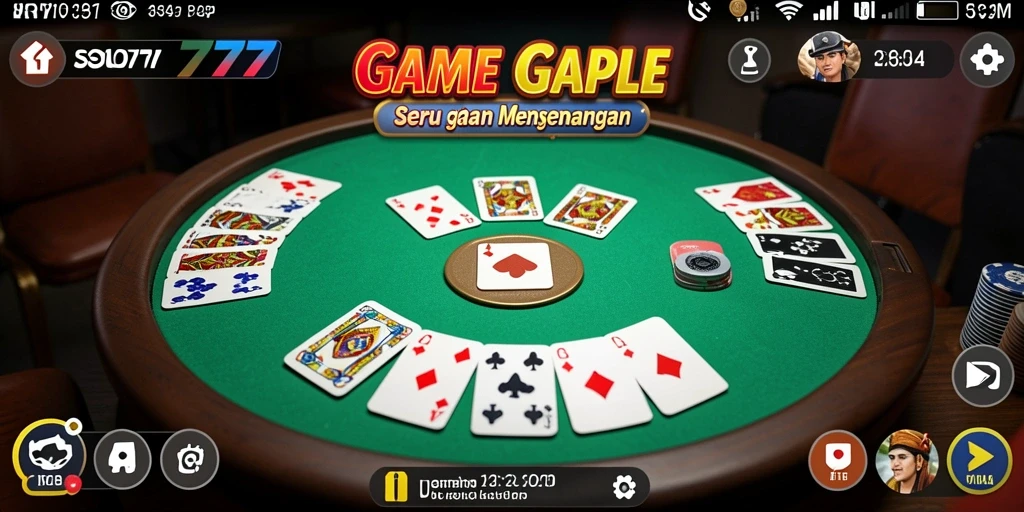 Tampilan gameplay Gaple yang seru dan interaktif dalam SOV777.