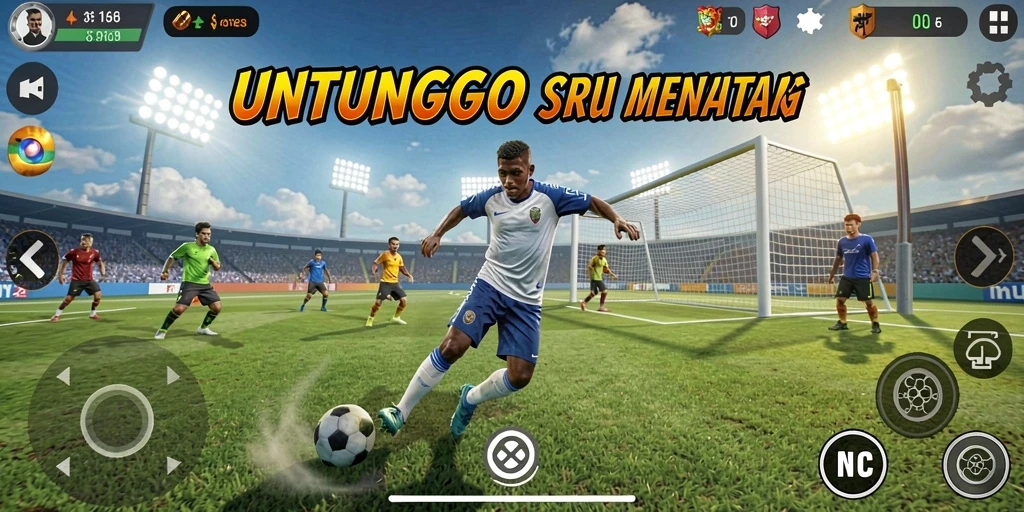 Tangkapan layar gameplay UNTUNGGO yang menampilkan aksi seru olahraga.