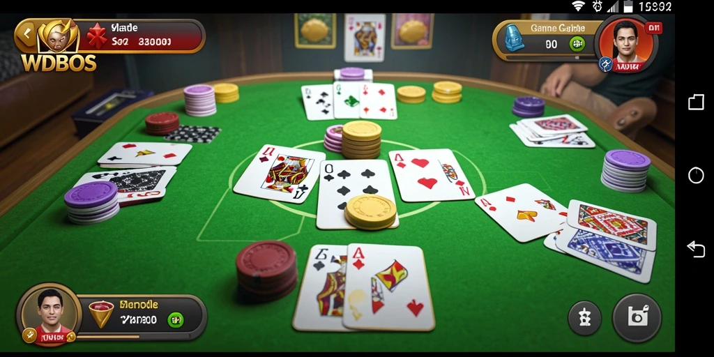 Tampilan gameplay WDBOS yang seru dalam permainan Gaple.