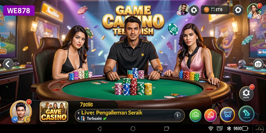Tampilan gameplay Live Casino yang mendebarkan dan interaktif di WE878.