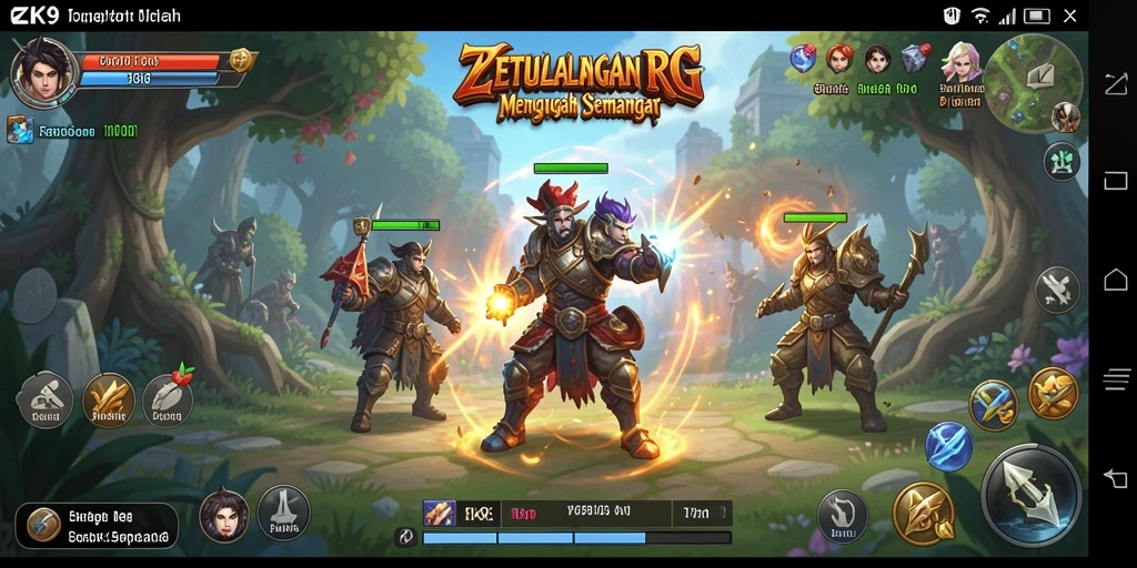 Screenshot ZK9 menunjukkan pertempuran seru dengan karakter yang dinamis.